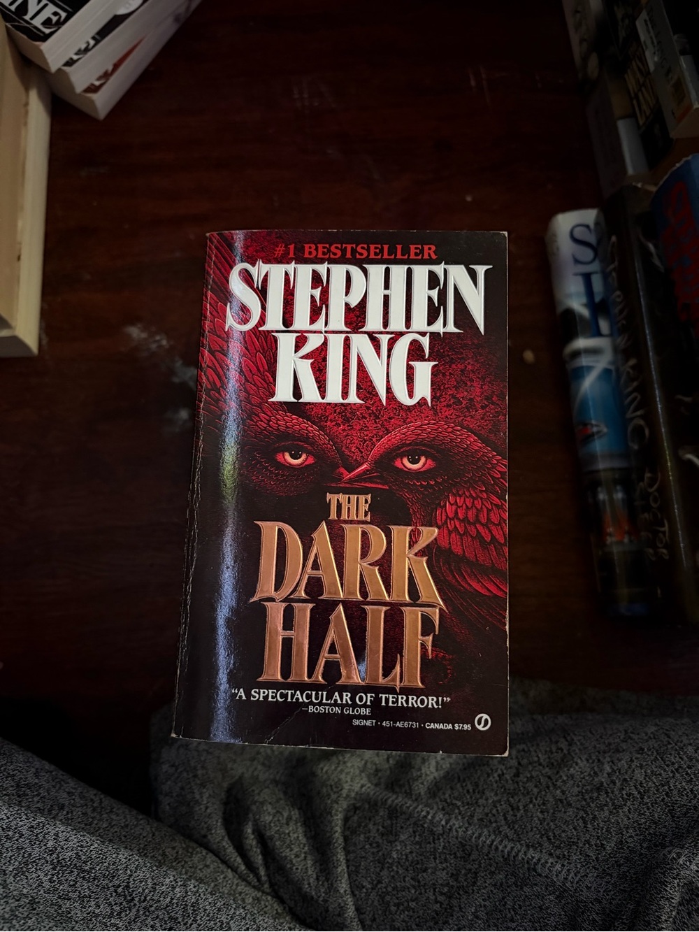 Stephen King 'The Dark Half' Book - Red & Black